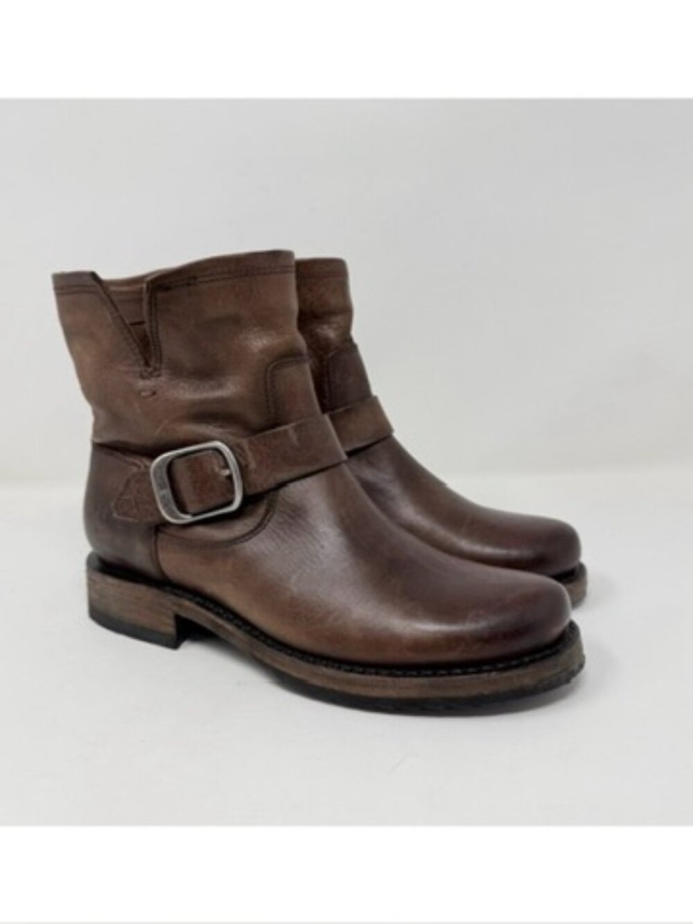 New Frye Veronica Flex Bootie Brown Leather Sz 6
